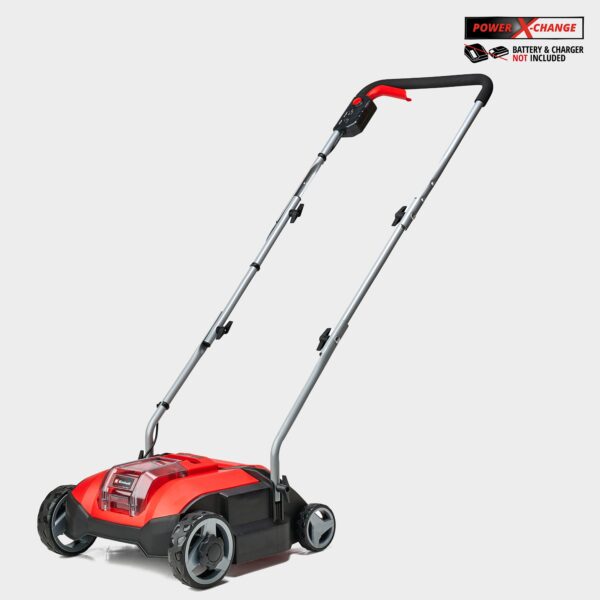 Einhell PXC Cordless Lawn Scarifier Electric Rake 28cm 18v - Body Only, Red