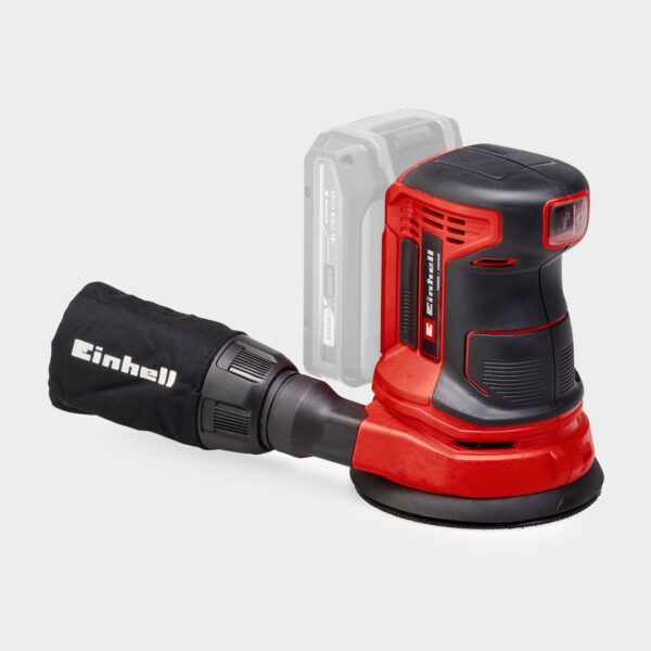 Einhell PXC Cordless Orbital Sander 125mm 18v With Dust Bag - Body Only, Red