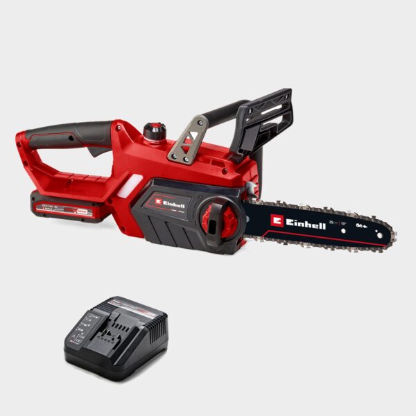 Einhell PXC Cordless Chainsaw 25cm With Battery And Charger 18v, Red