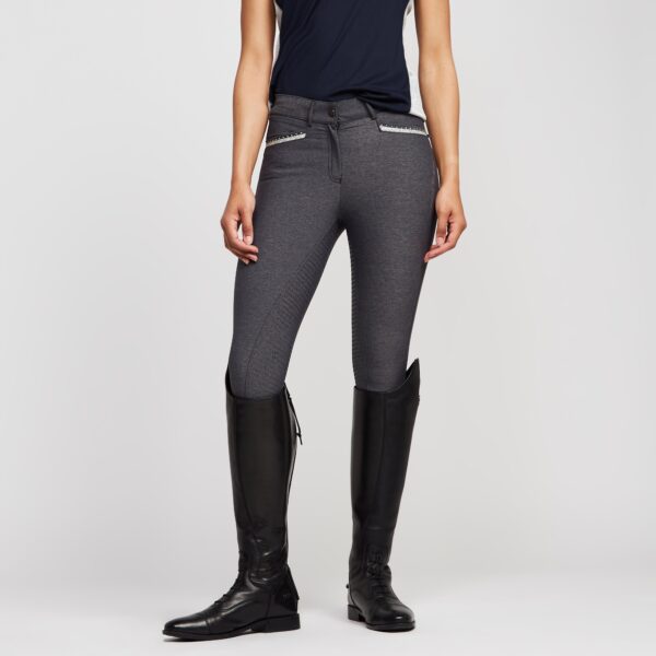 Imperial Riding Womens El Capone Full Grip Breeches Denim, Grey