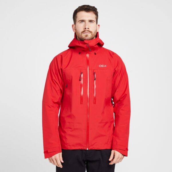 OEX Men's Tirran Waterproof Jacket, Red