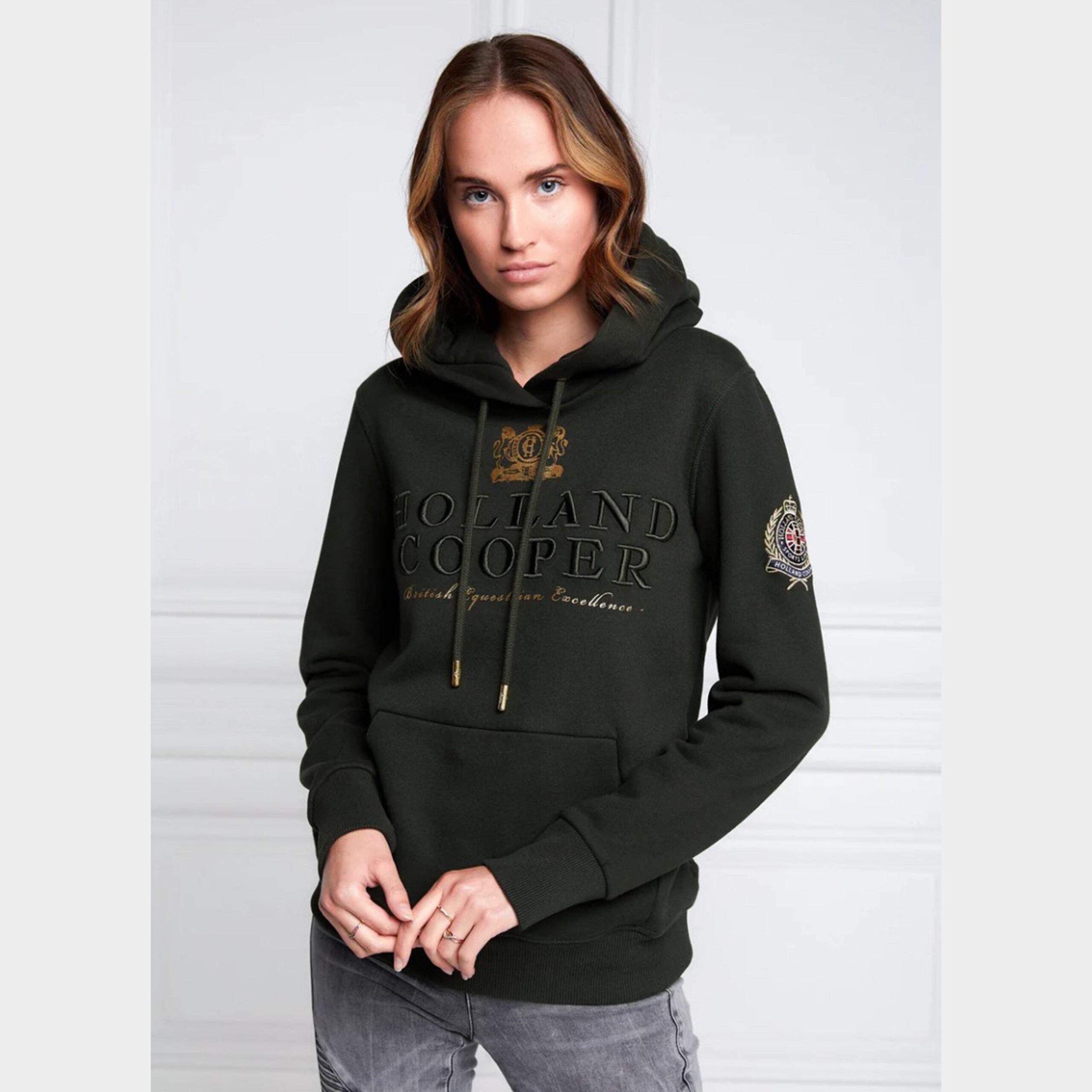 Holland Cooper Womens Heritage Hoodie, Green