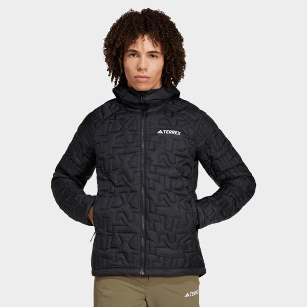 adidas Terrex Men's Xperior PrimaLoft Loose Fill Insulated Hooded Jacket, Black