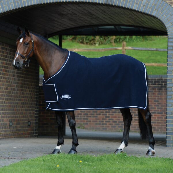 WeatherBeeta Wool Show Sheet With Chest Panel Standard Neck, Navy
