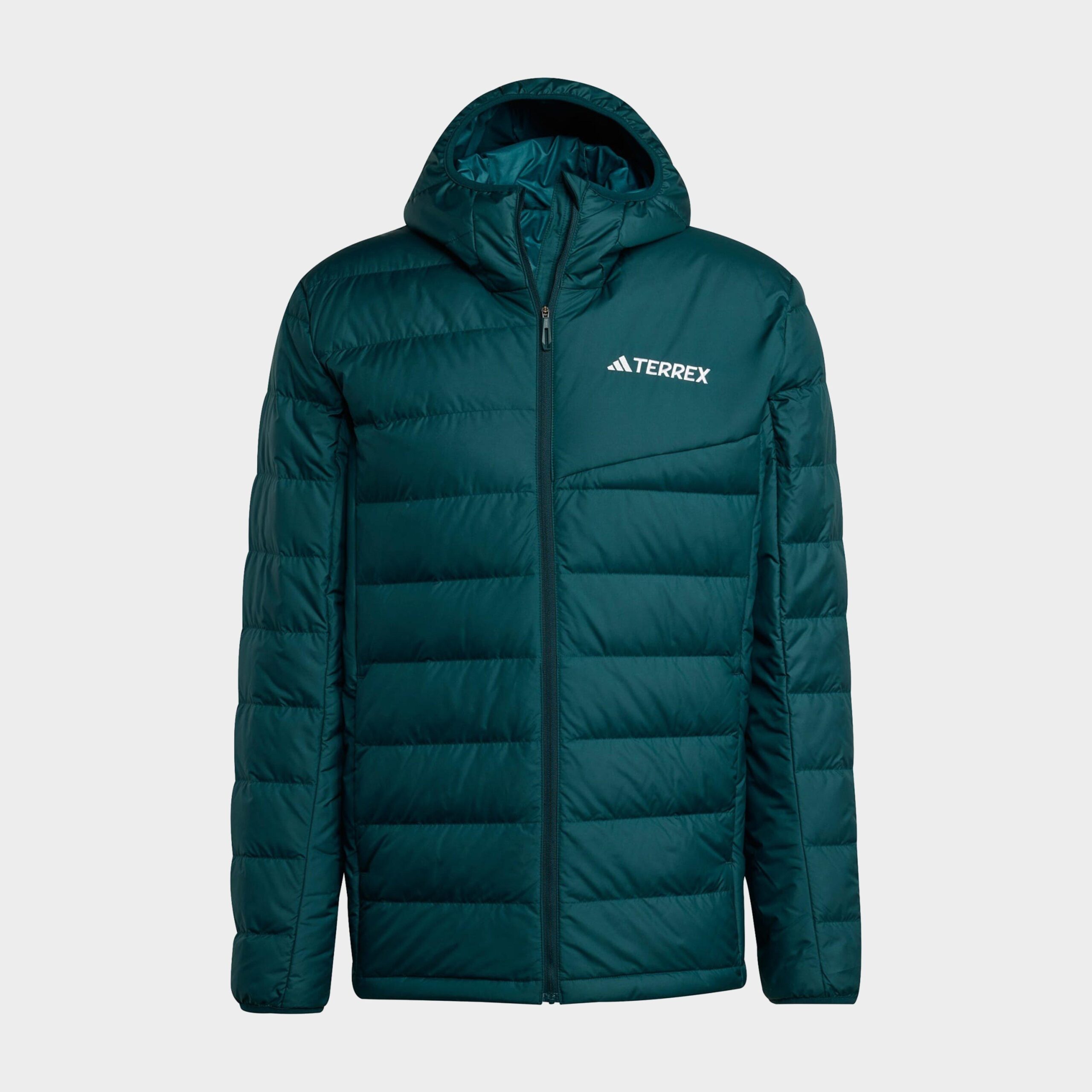 adidas Men's Terrex Multi Light Down Hooded Jacket, Green