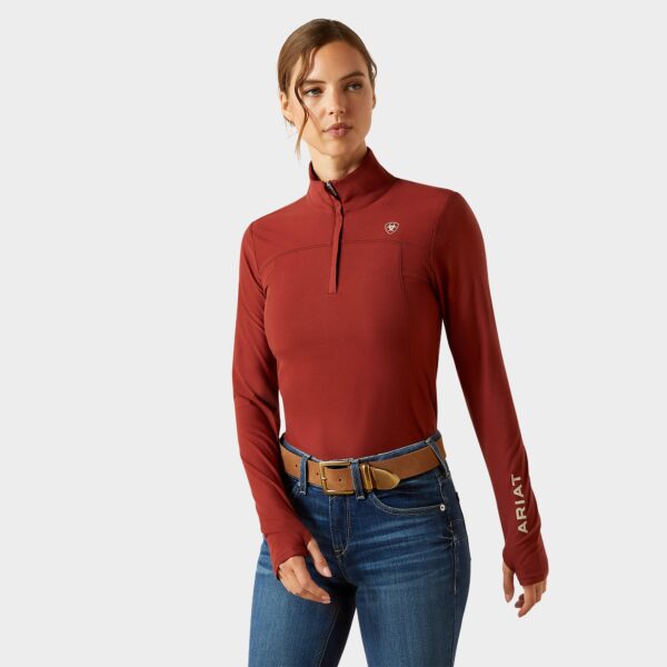 Ariat Women's Lowell 3.0 1/4 Zip Baselayer, Red