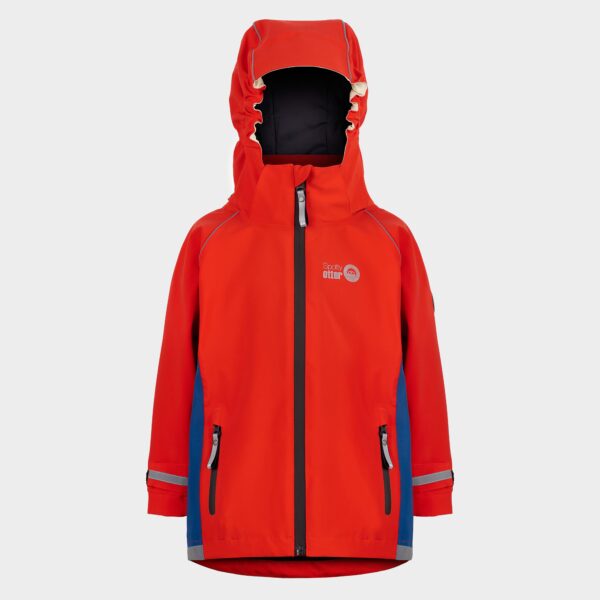 Spotty otter Kids' Adventure Waterproof Jacket, Red