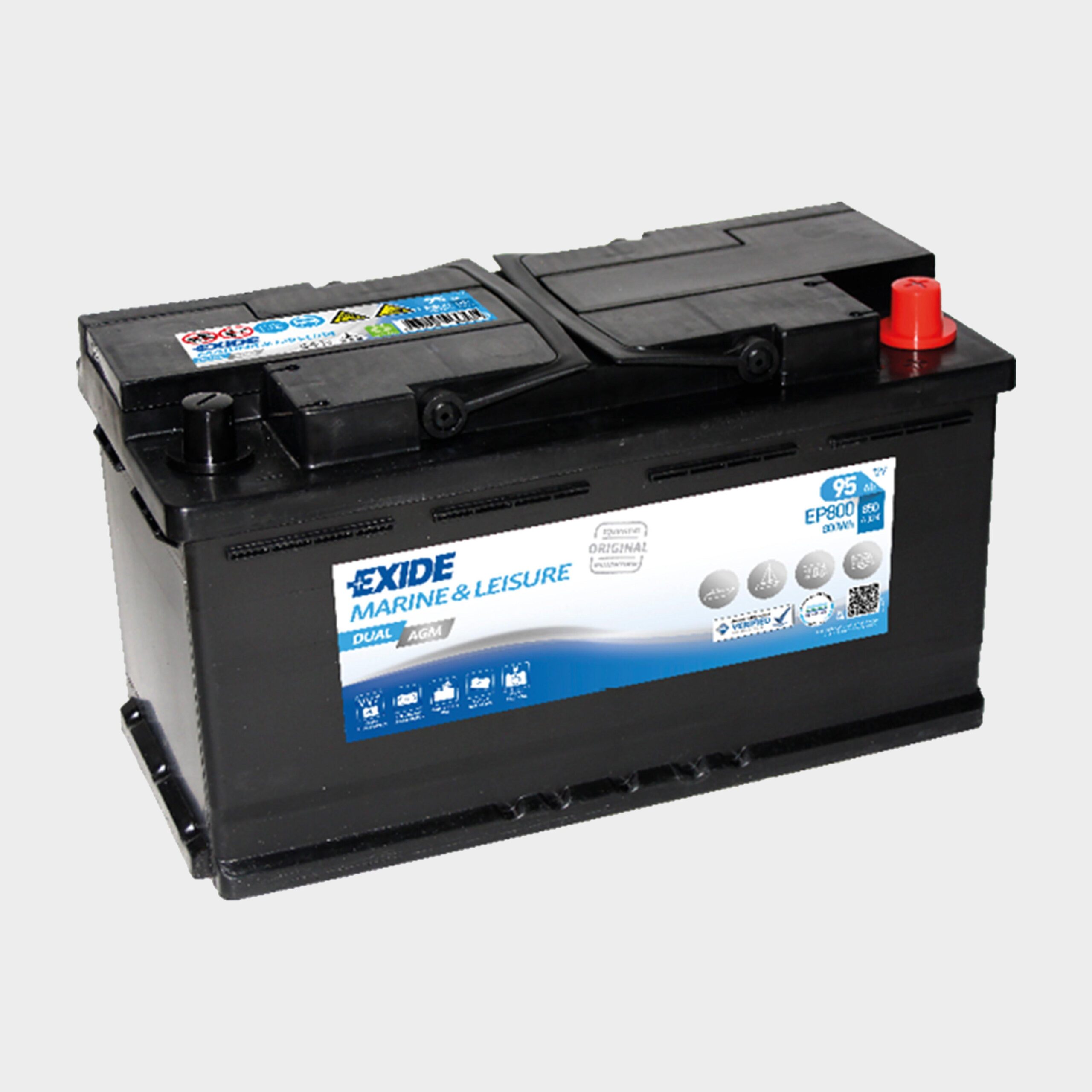 Exide Dual AGM - Superior Battery - EP800, Black