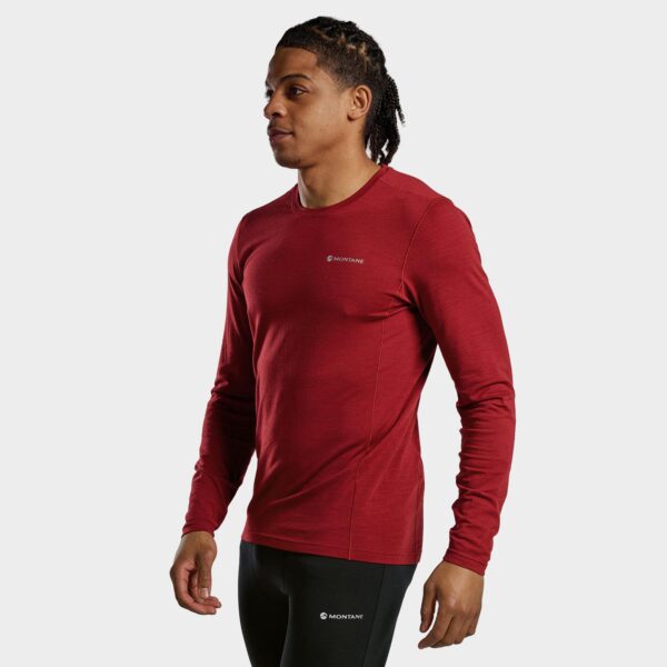 Montane Men's Malli Long Sleeve Merino T-shirt, Red