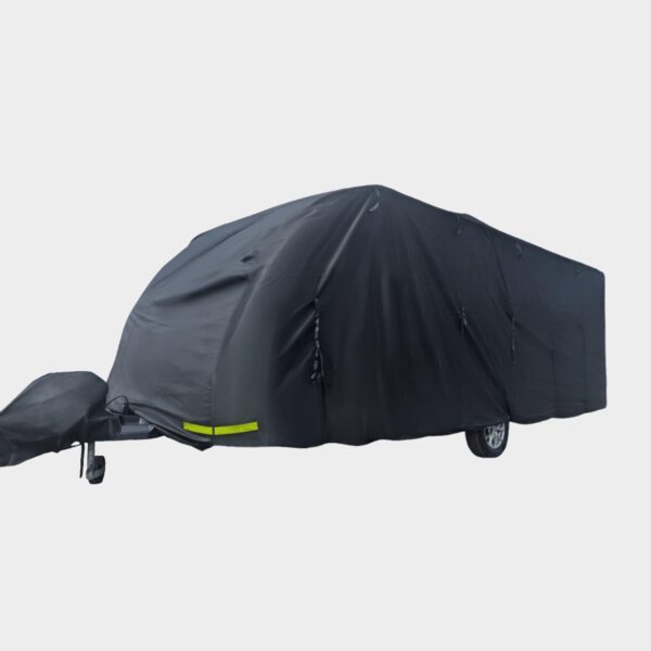 OLPRO Olpro Breathable Waterproof 4ply Caravan Cover With Free Hitch Cover Black, Black