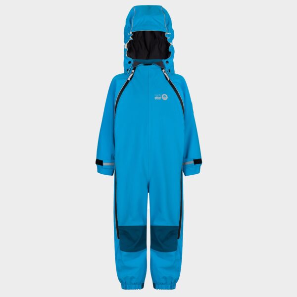 Spotty otter Kids' Patrol Fleece Lined Waterproof Suit, Blue