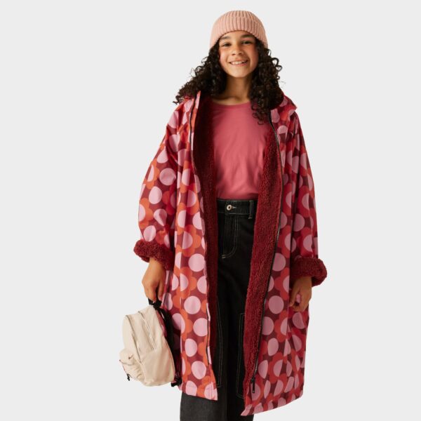 Regatta Kids' Orla Kiely Girls Changing Robe, Red