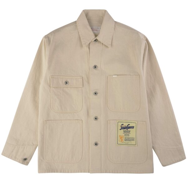 Denim Coverall Jacket - White