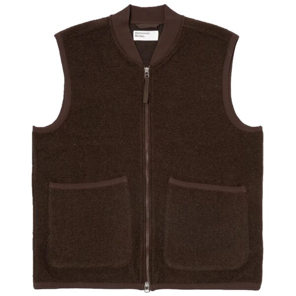 Zip Waistcoat - Brown
