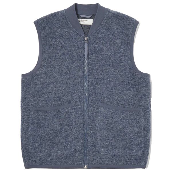 Zip Waistcoat - Slate Blue