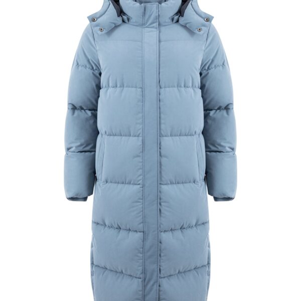Weird Fish Kenley Heavyweight Longline Duvet Coat Lake Blue Size 12