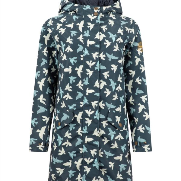 Weird Fish Alinda Printed Waterproof Jacket Midnight Size 20