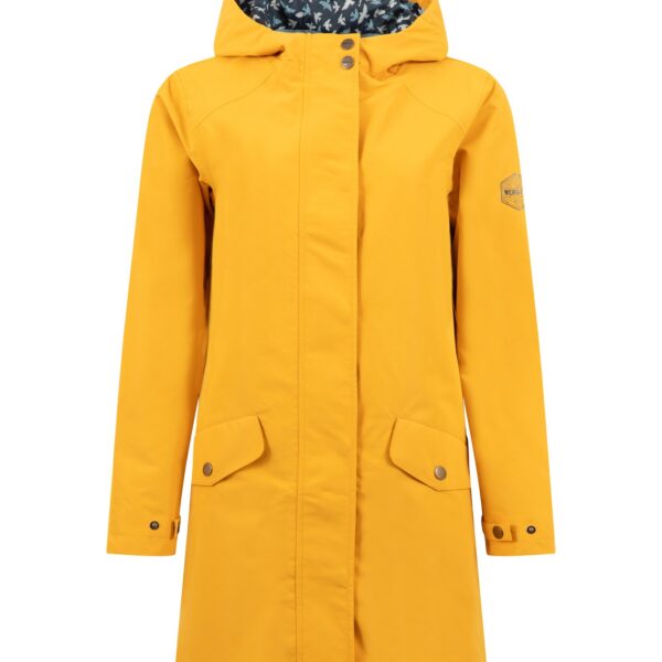 Weird Fish Delara Waterproof Jacket Mustard Size 20