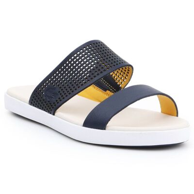 Lacoste Womens Natoy Slide Slippers - Navy Blue