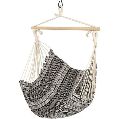 Royokamp Brazilian Armchair Etno Hammock - Black/White