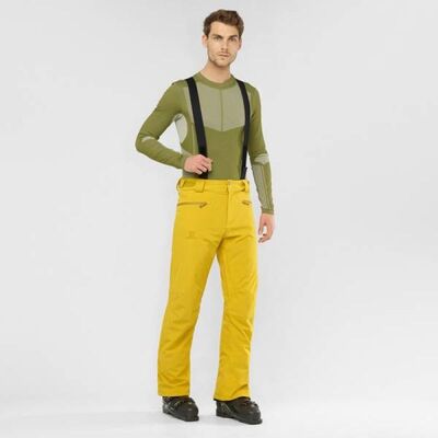 Salomon Snowboard Skiski Mens Pants - Yellow