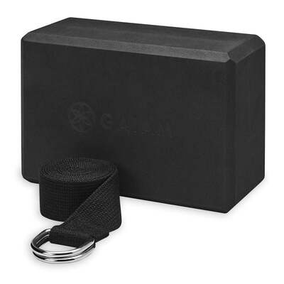 Gaiam Yoga Cube With Strap - Black