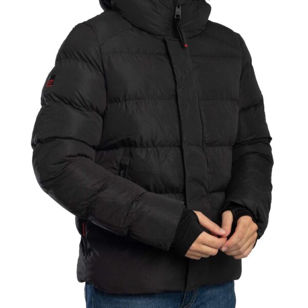 Hooded Microfibre Sport Puffer Jacket