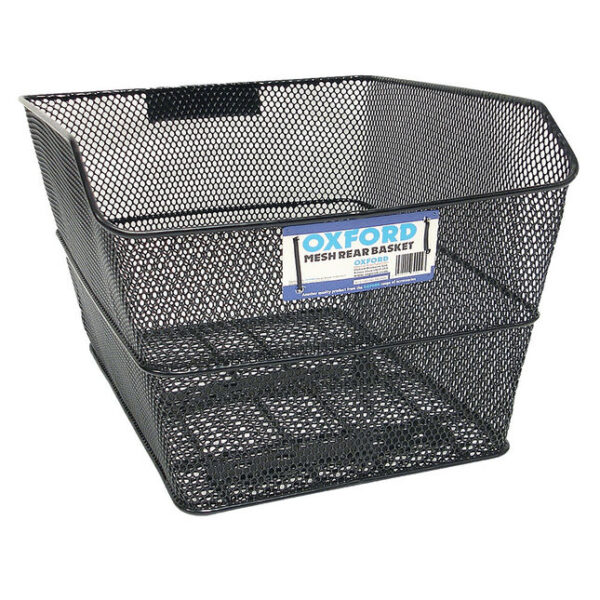 Oxford Oxford BK152 Wire Rear Basket with Fittings - Black