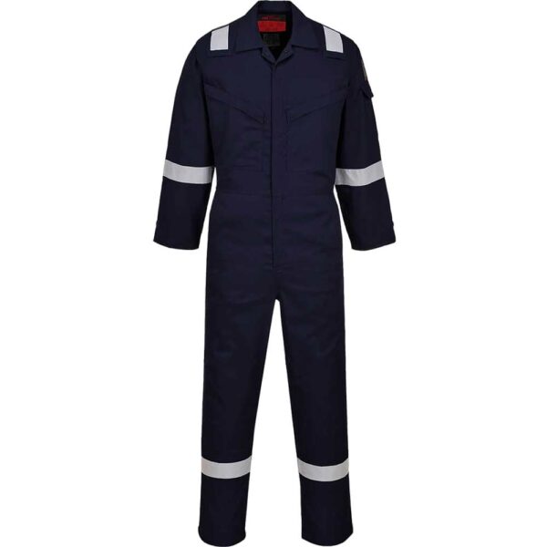 Araflame Silver Flame Resistant Coveralls Navy Blue 50" 31"