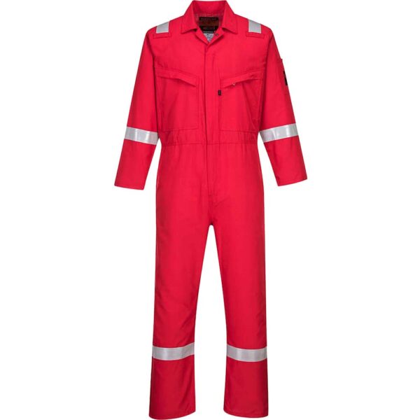 Araflame Silver Flame Resistant Coveralls Red 38" 31"