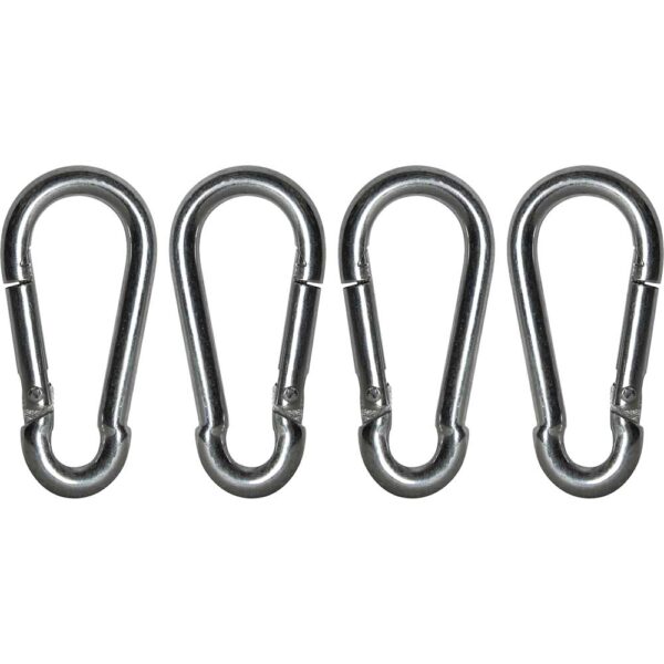 Faithfull Zinc Plated Fire Brigade Snap Hook Carabiner 6mm Pack of 4