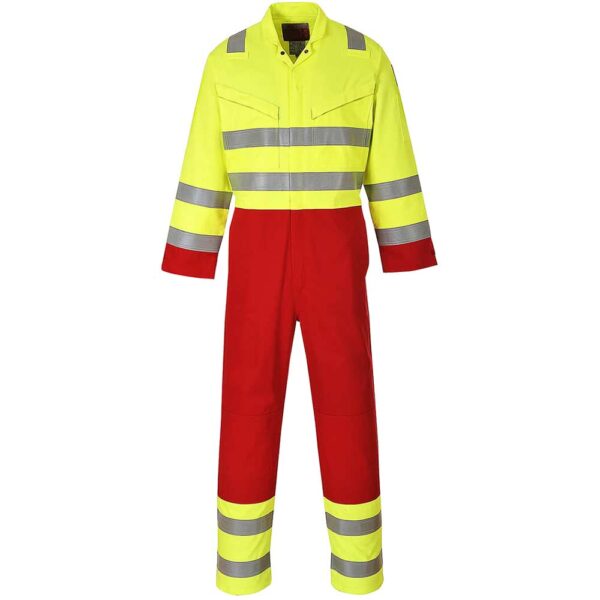 BizFlame Mens Pro Flame Resistant Services Coverall Yellow S