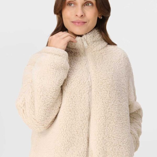 Sweaty Betty Canyon Zip Up Fleece Jacket Stone