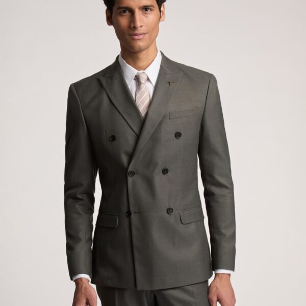 Ted Baker Slim Fit Wool Rich Twill Suit Jacket Dark Khaki