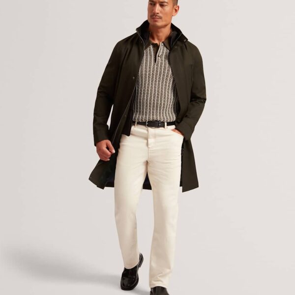 Ted Baker Water Resistant Funnel Neck Jacket Dark Green