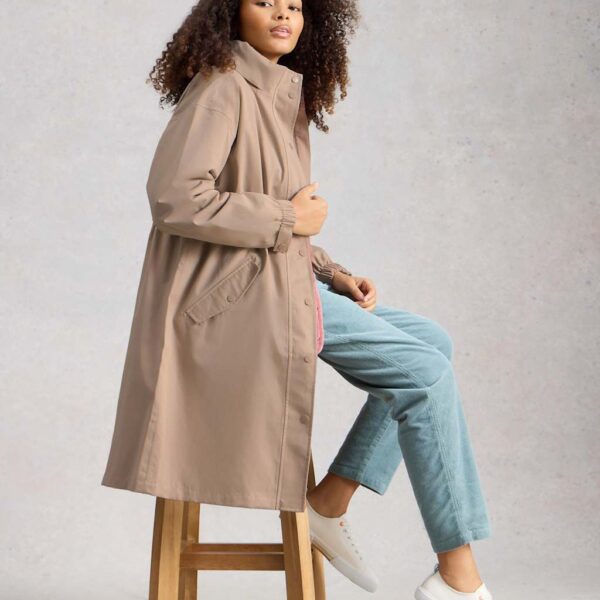 White Stuff Hooded Rain Jacket Natural