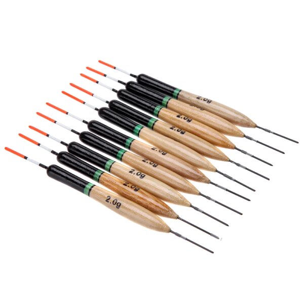 Lixada 2g Fishing Floats Paulownia Wood Fishing Tackle Tools Sports Outdoors