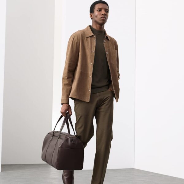 Autograph Lightweight Suede Overshirt Jacket Taupe