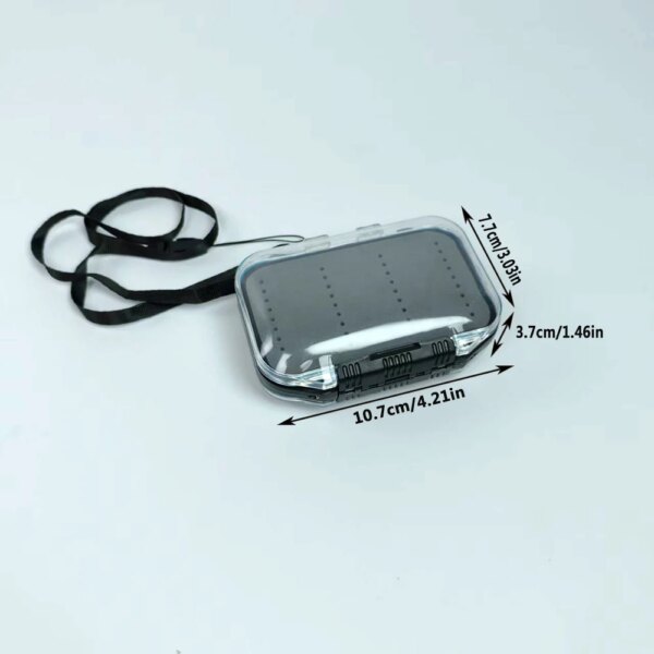 Double sided fly box lure box lure box with hanging rope and waterproof rubber gasket bait box fishing gear box