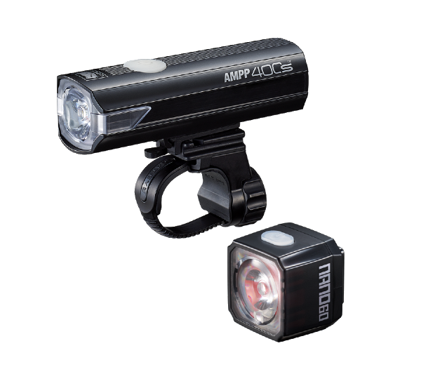 Cateye AMPP 400S and NANO 60 Rear Light Set