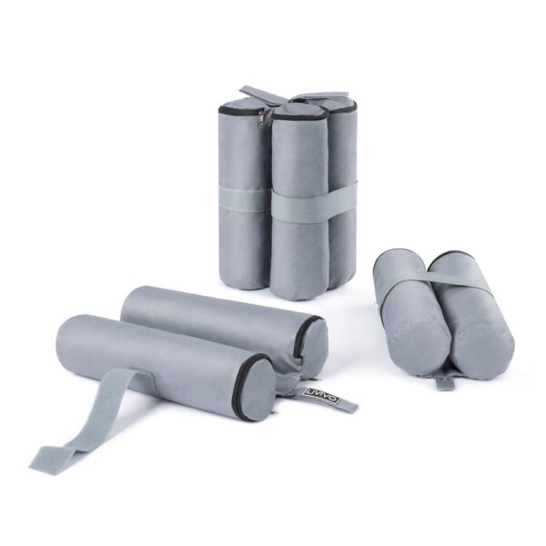 LIVIVO Set of 4 Secure Sandbag Leg Pole Weights in Light Grey