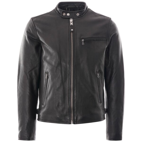 Schott NYC Classic Racer Leather Jacket - Black