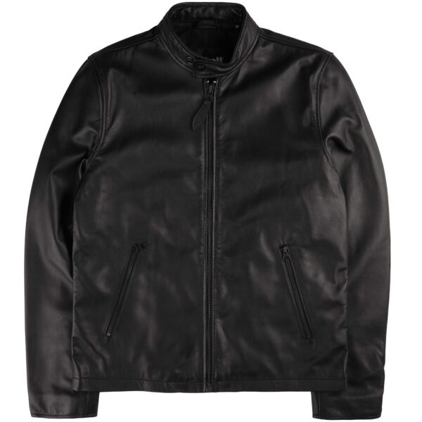 Leather Biker Jacket - Black