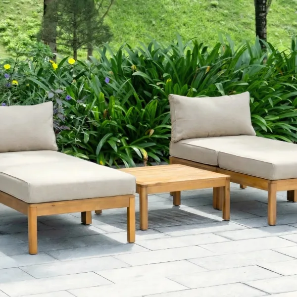 Cali 2 Seater Wooden Terrace Garden Lounge Set