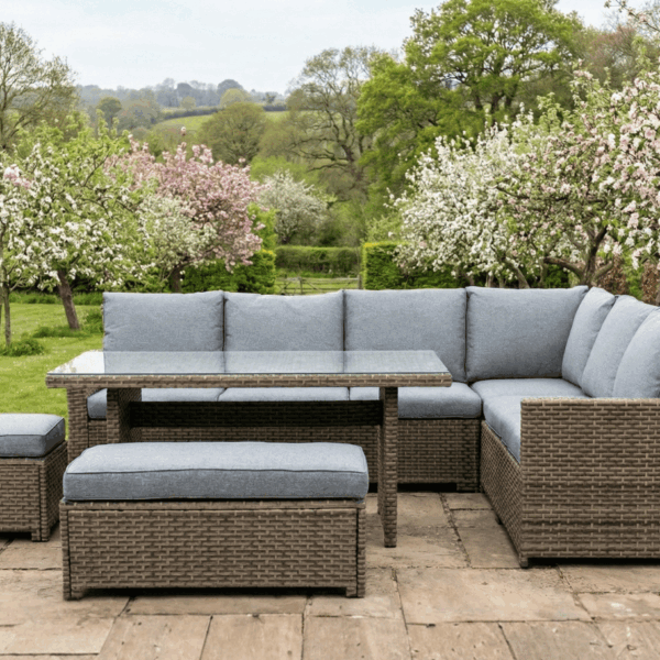 Palma Grey Rattan Garden Lounge Set and Cover Bundle