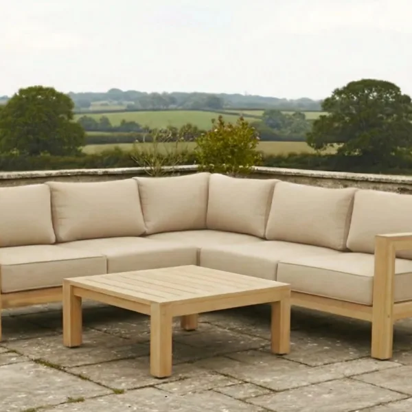 Adelaide 5 Seater Wooden Corner Garden Sofa Set