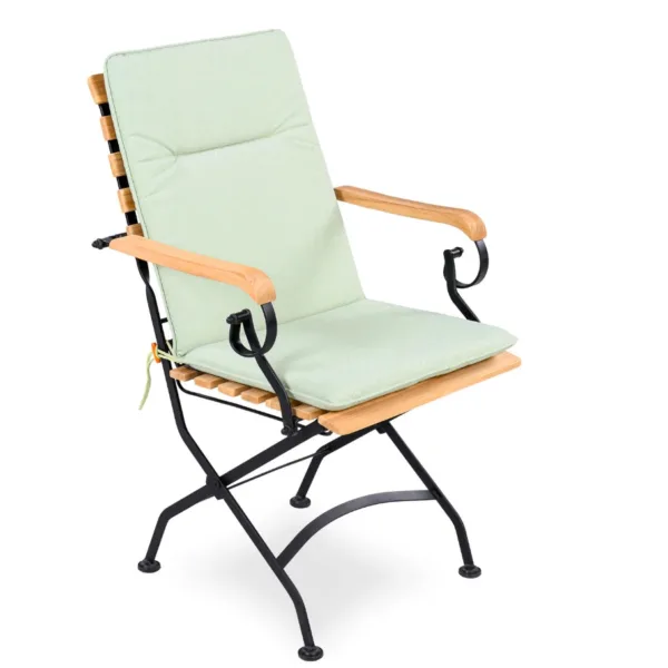 Set of 2 Folding Padded Garden Armchair Cushions 88 x 44cm
