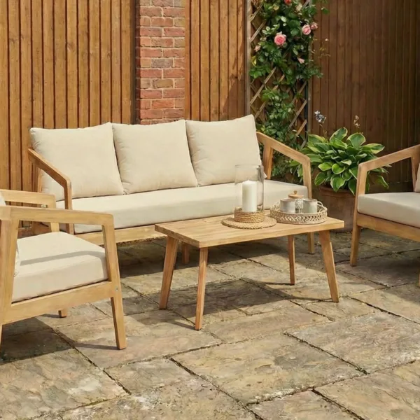 Hadley 5 Seater Wooden Garden Sofa and Armchair Set