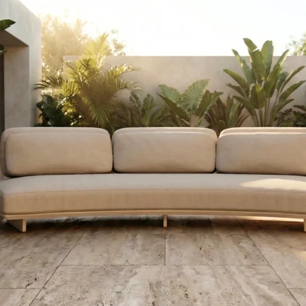 Harbour 5 Seater Aluminium Curved Garden Modular Garden Sofa