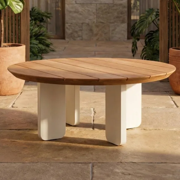 Harbour Teak Round Coffee Table 80cm